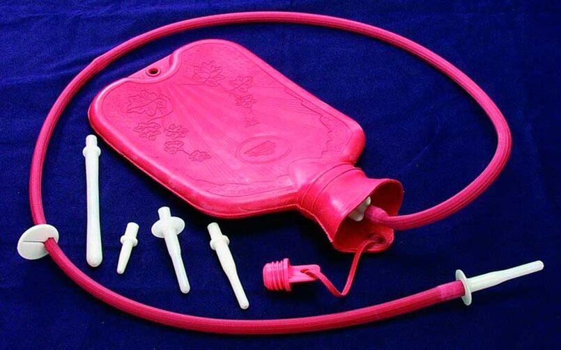 Enema para o tratamento da helmintiasis